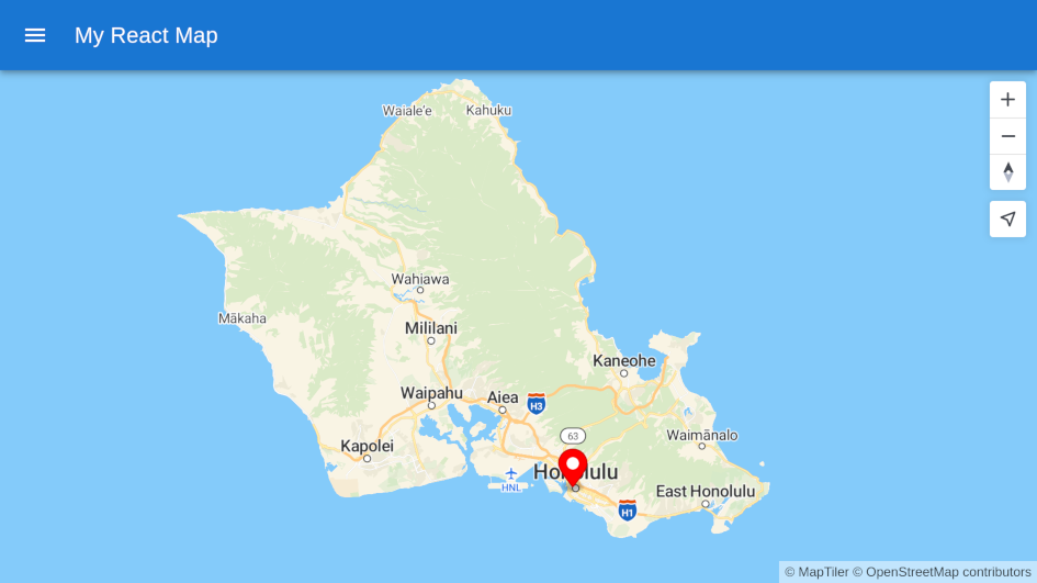 Display MapTiler SDK JS map using React JS