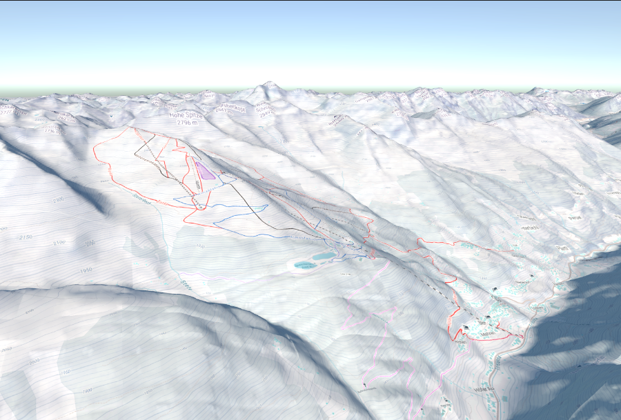 Real-world 3D MapTiler winter maps in Unity