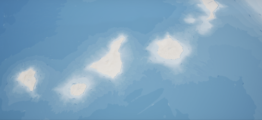 Real-world 3D MapTiler bathymetry maps in Unreal